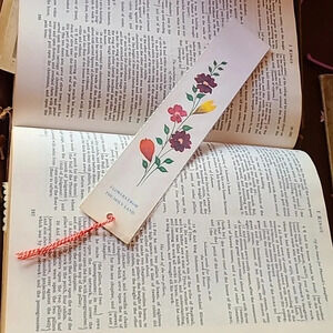 Flowers from the Holy Land Israel bookmark Bethany Mosaics